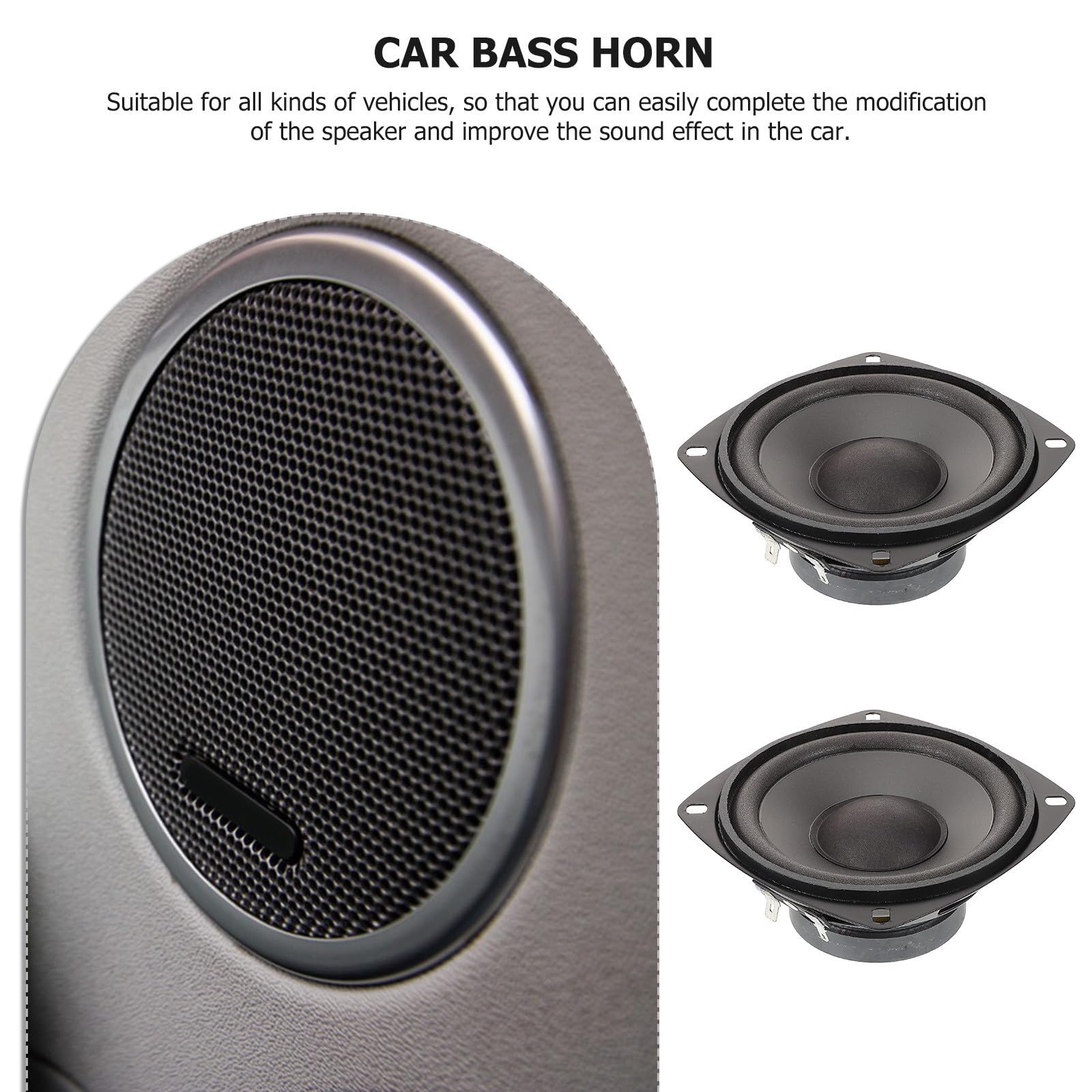 Bocina de Coche Coaxial de 4 Pulgadas 600w, Hierro y PP Negro
