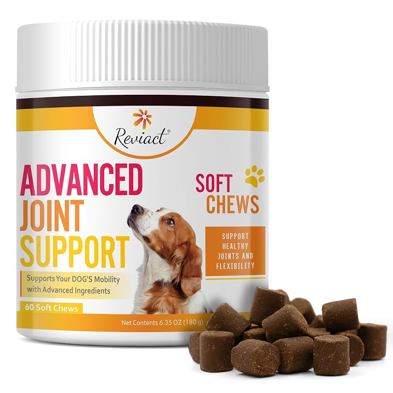 Suplemento para Articulações de Cães com Devil’s Claw, Boswellia e Cúrcuma reviact – 60 Tabletes Mastigáveis