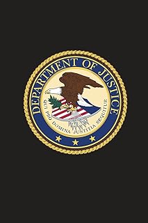 United States Department of Justice Seal US DOJ Journal: 150 page lined notebook/diary