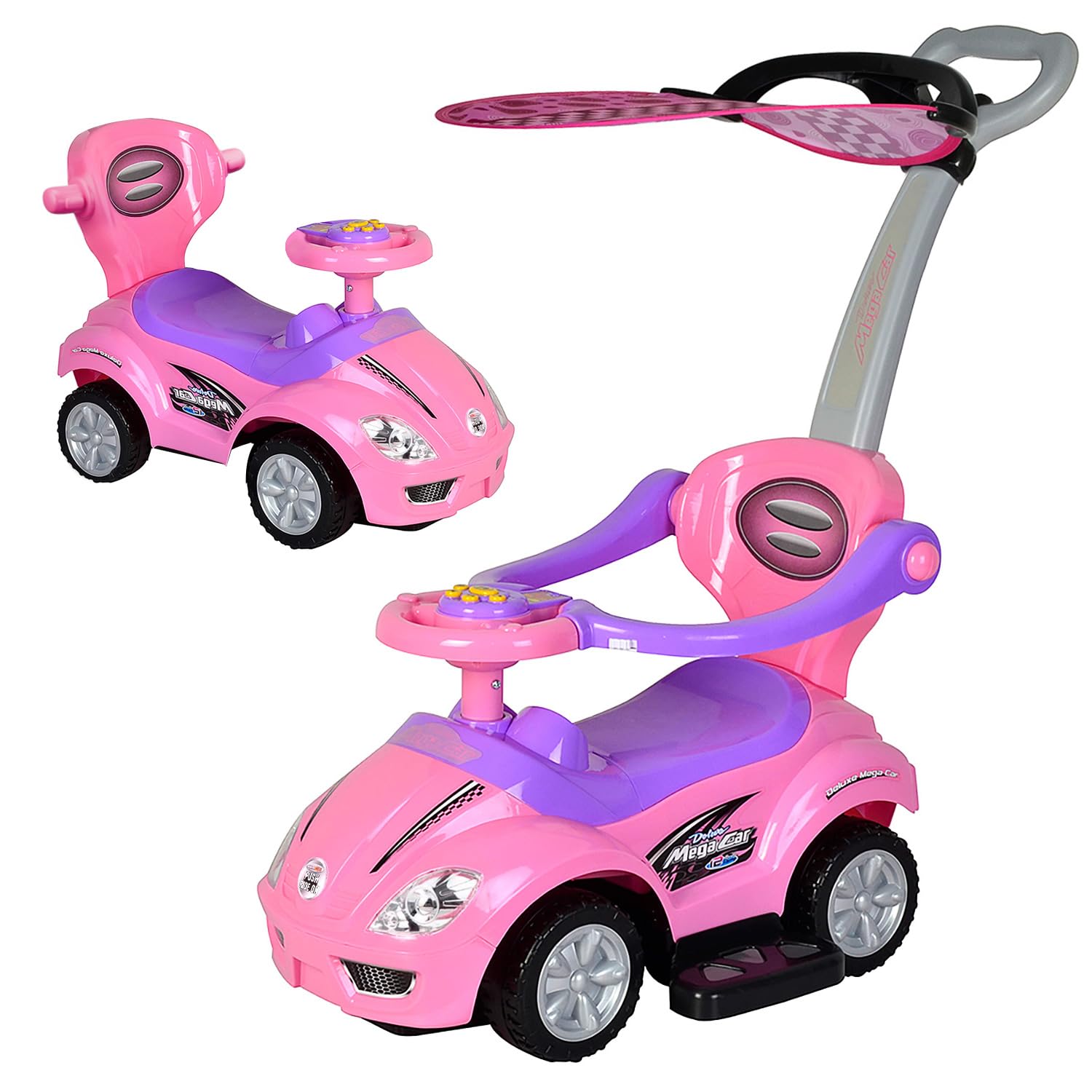 Amazon.com: ChromeWheels Push Cars for Toddlers, 3 in 1 Ride on