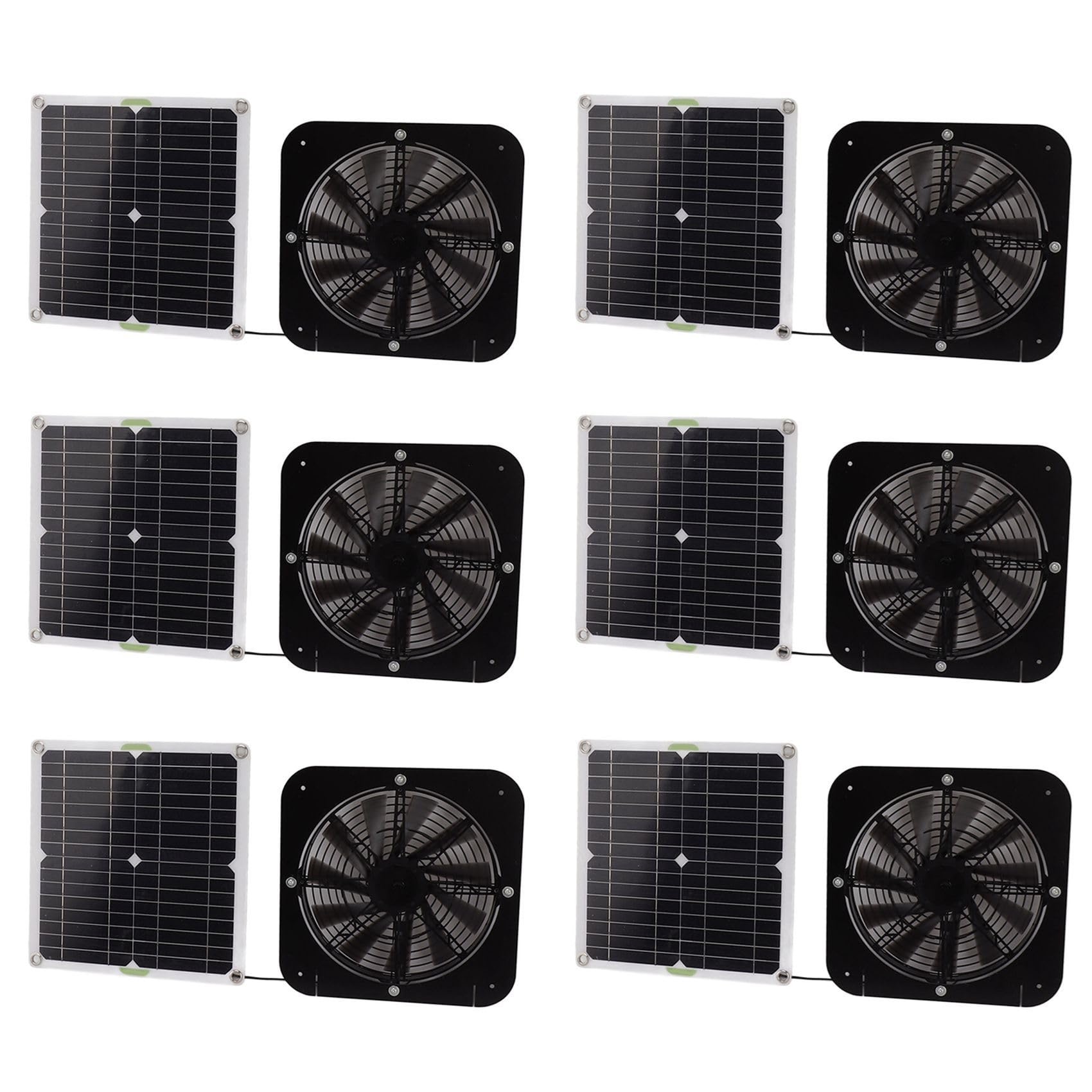 Jnchdghwa As Shown 6X Mono-Polycrystalline Solar Panel With 13.5 Inches Exhaust Fan Bracket Photovoltaic Fan Ventilation Cooling