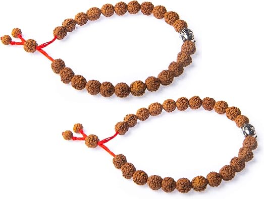 Wonder Care Authentic Rudraksha Mala | 5face Genuine Himalayan Rudraksha bracelet | Rudraksha Bead| Beaded Bracelets for Men | Pendant Necklace with Bead Bracelets