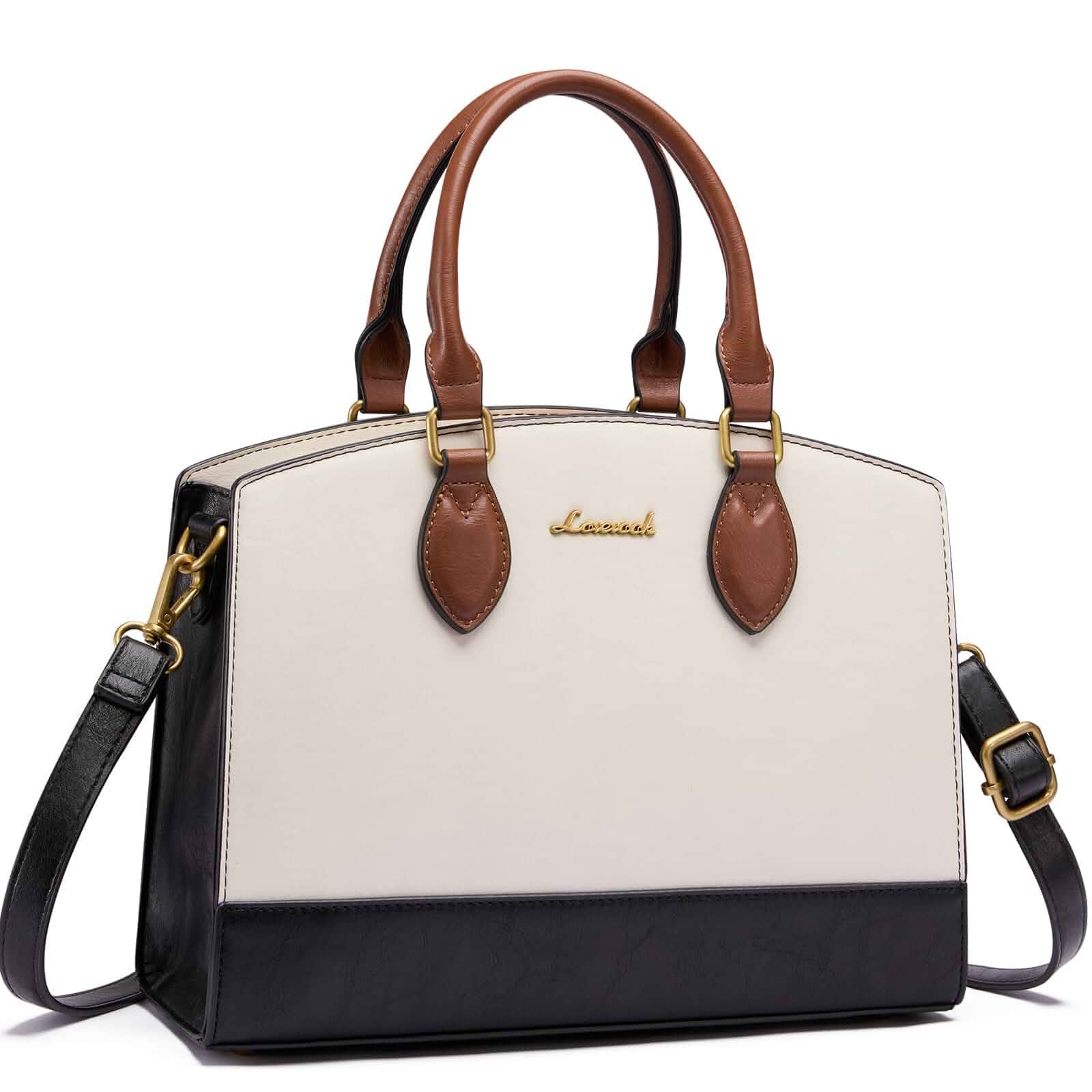 LOVEVOOK Purses and Handbags for Women, Vintage Tote Shoulder Bag Trendy, PU Leather Satchel Bag, Medium Ladies Hand Bag