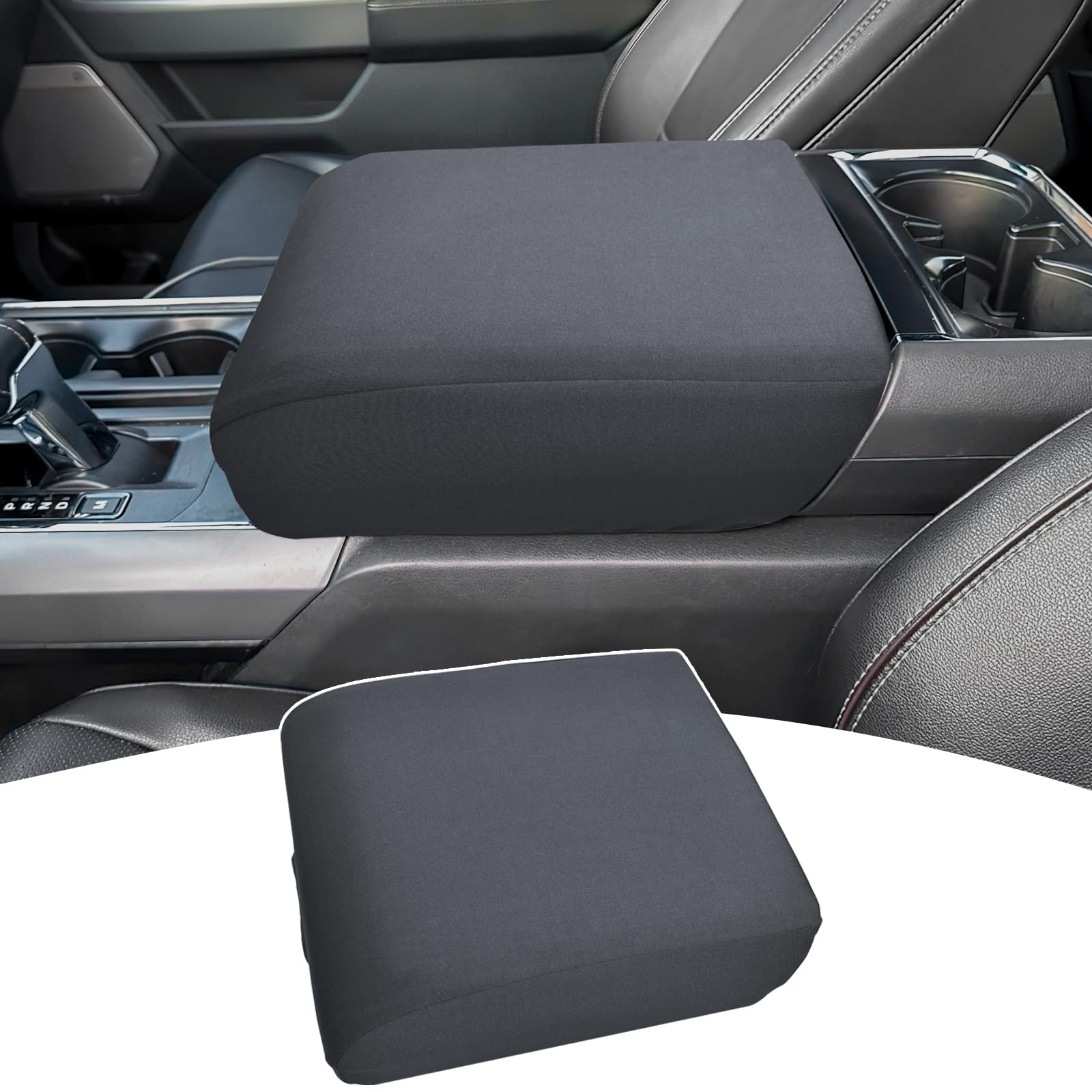 PIMCAR Center Console Cover for 2021-2025 2026 Ford F150 Middle Armrest Cusion Protector Anti Scratch Nylon Cover Interior Accessories(Bucket Seat Only)