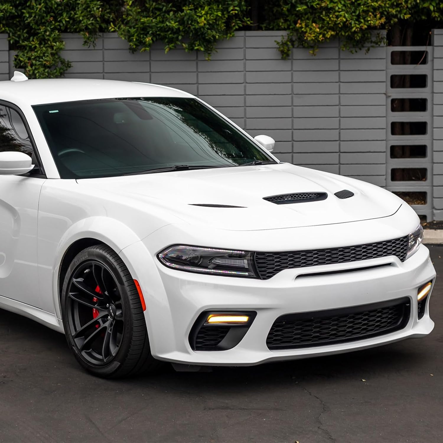 Illuminate Your Ride: IKON MOTORSPORTS Fog Light Covers for 2020-2023 Dodge Charger Widebody