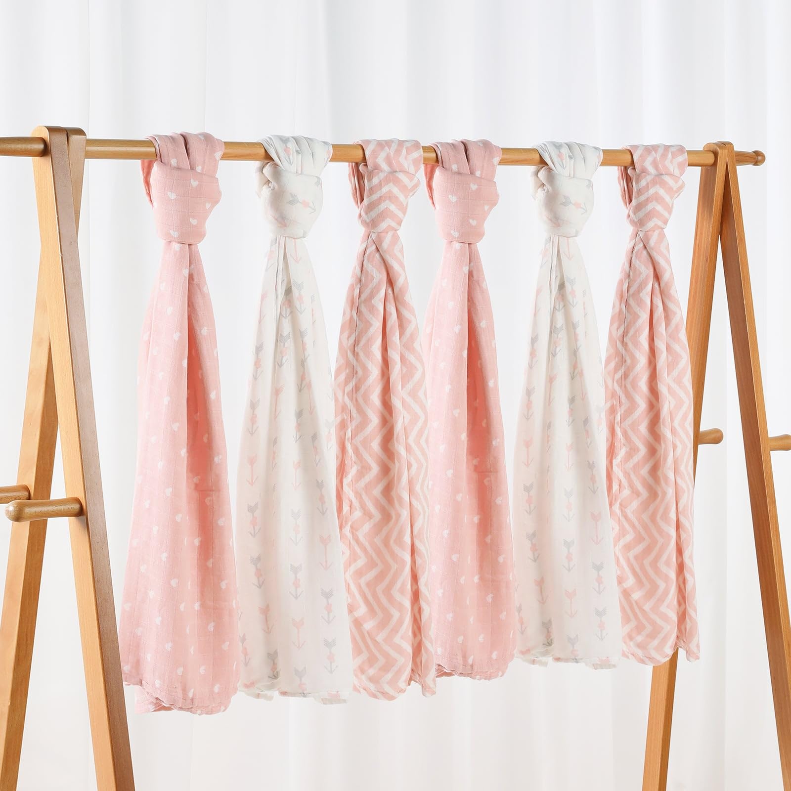Yoofoss Muslin Cloths for Baby Muslin Squares 6 Pack Large 70 x 70cm Soft and Absorbent Organic Cotton Burp Cloths for Newborn Girls Boys-Coffee - Image 4