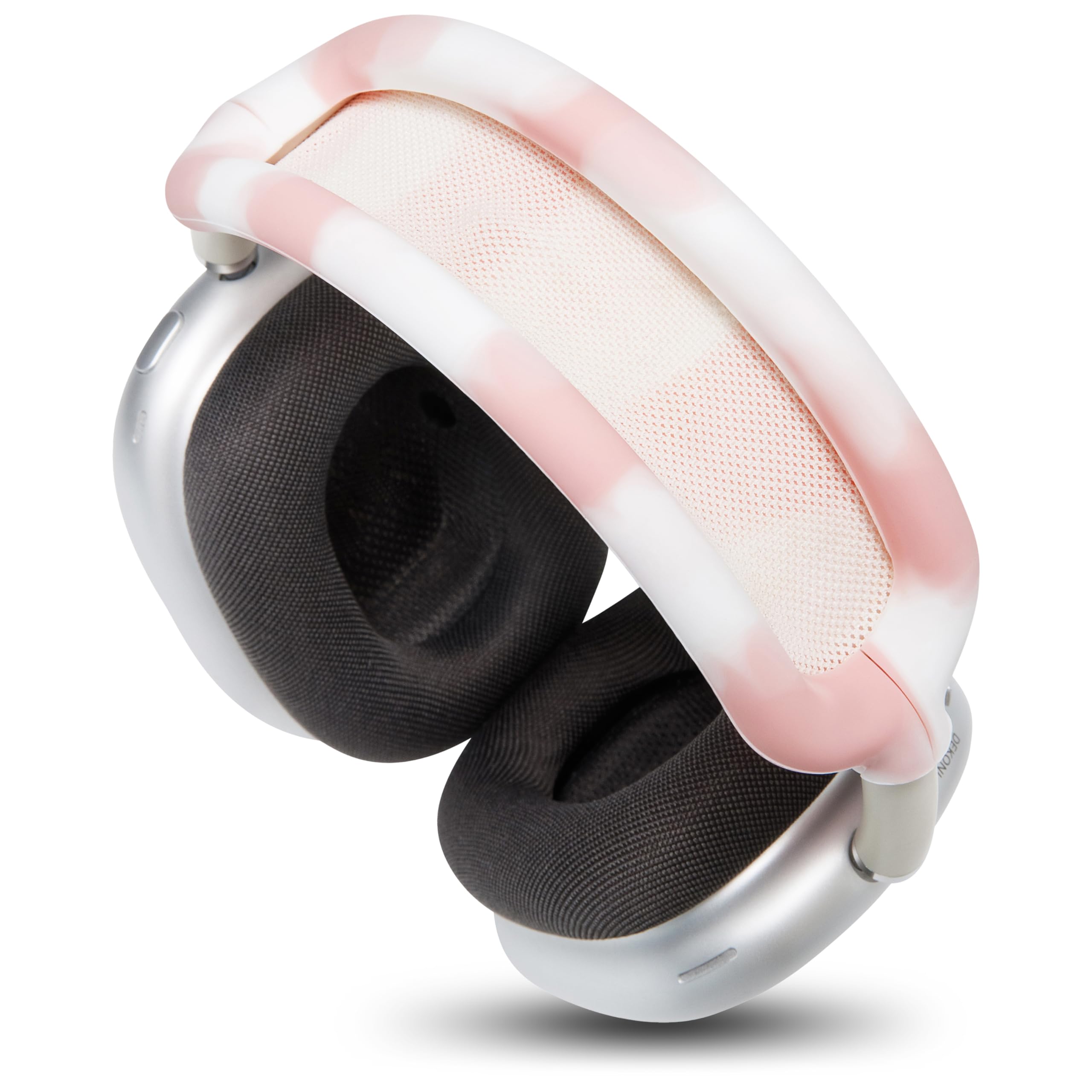 WC BandZ Max – silikonowa osłona pałąka do AirPods Max 1 i 2 | Od Wicked Cushions | Większy komfort i ochrona; dostępne we wzorach Wicked | Różowy Marmur