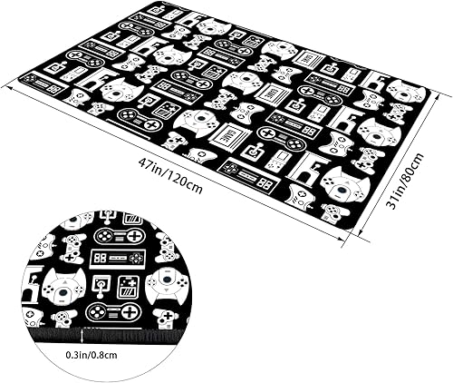 Miniatura 2 de Alfombra de juego para adolescentes y niños con decoración de controlador de juegos, alfombras de juegos 3D para dormitorio de niños, sala de estar,