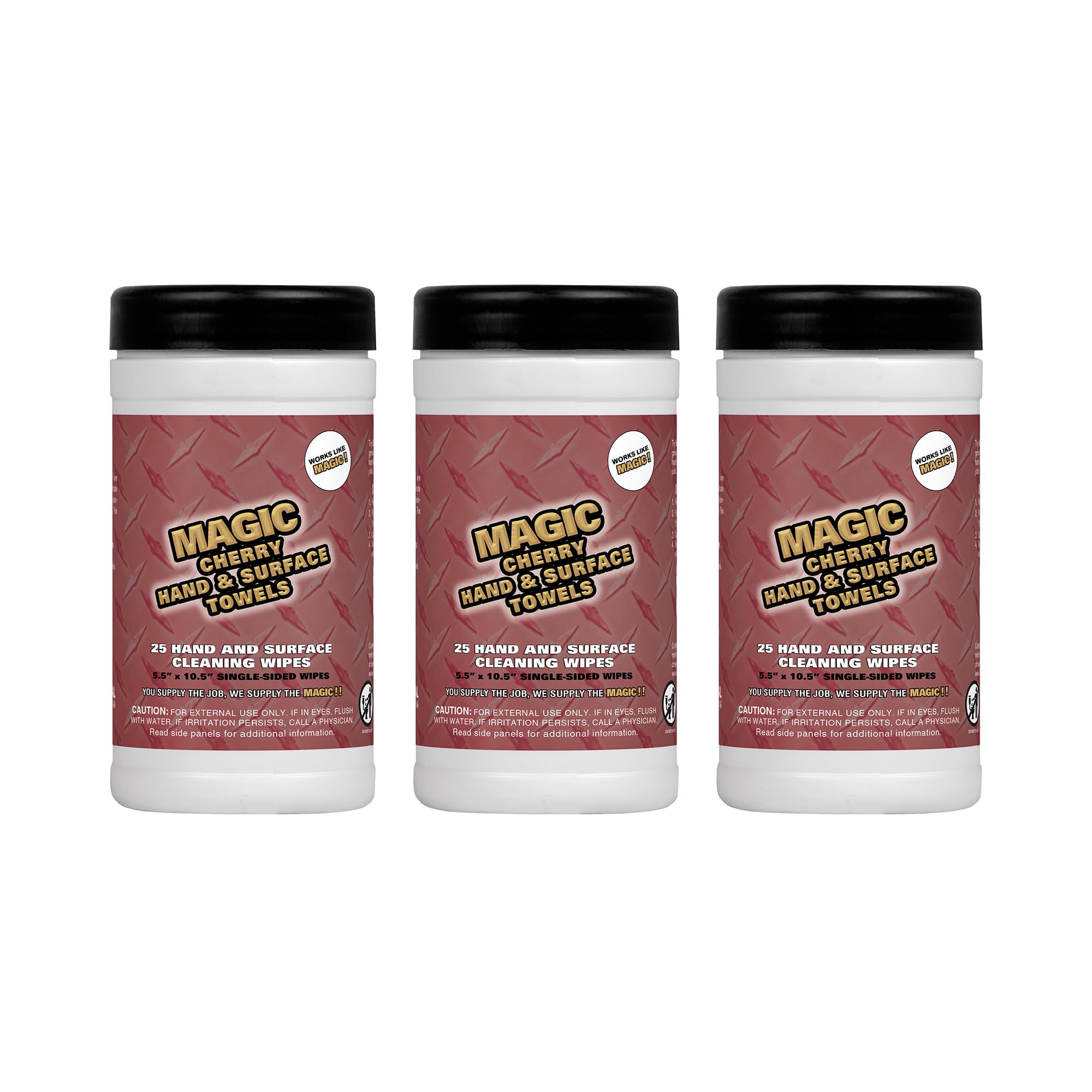 Magic Cherry Duftende strapazierfähige Reinigungstücher – einseitige Hand- und Oberflächentücher | 25 Blatt | professionelle Reinigung | wasserlos | reinigt Fett, Öl, Schmutz und mehr (3er-Pack)