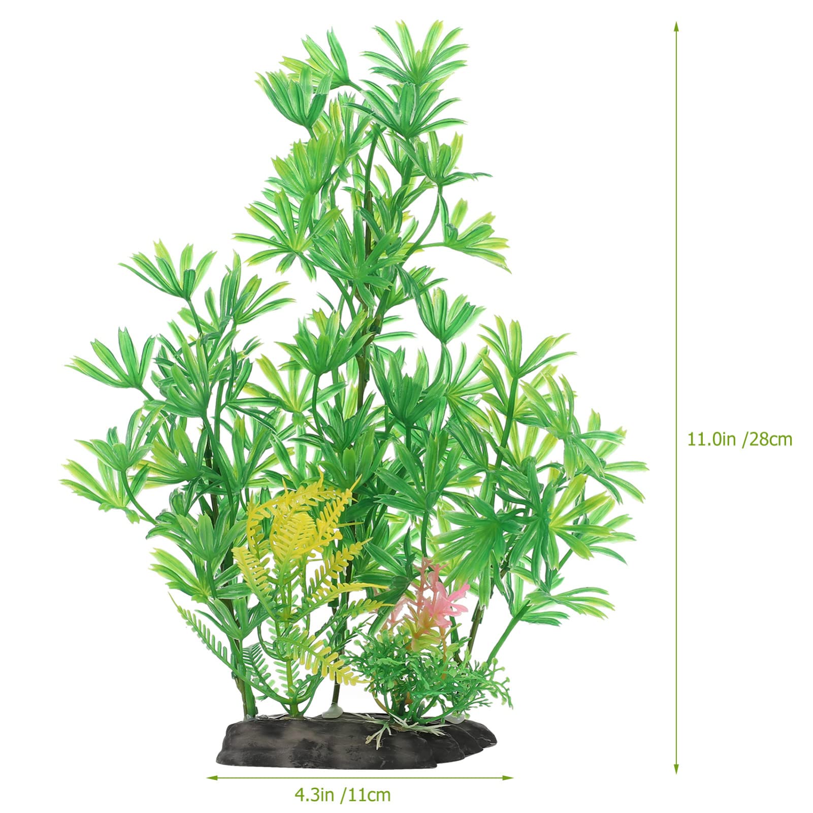 Happyyami 3 Juegos Paisajismo del Acuario Accesorios para Acuarios De Plantas Acuaticas De Agua Dulce Decoración Plantas De Artificiales El Plastico 2 Piezas * 3