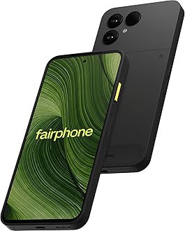 FAIRPHONE Gen.6, Modular Android Smartphone, 8GB/256GB, 50MP AI Camera, AI Photo Edit, Google Gemini, Snapdragon 7s Gen 3, 120Hz OLED, Dual SIM, Replaceable Battery, Horizon Black