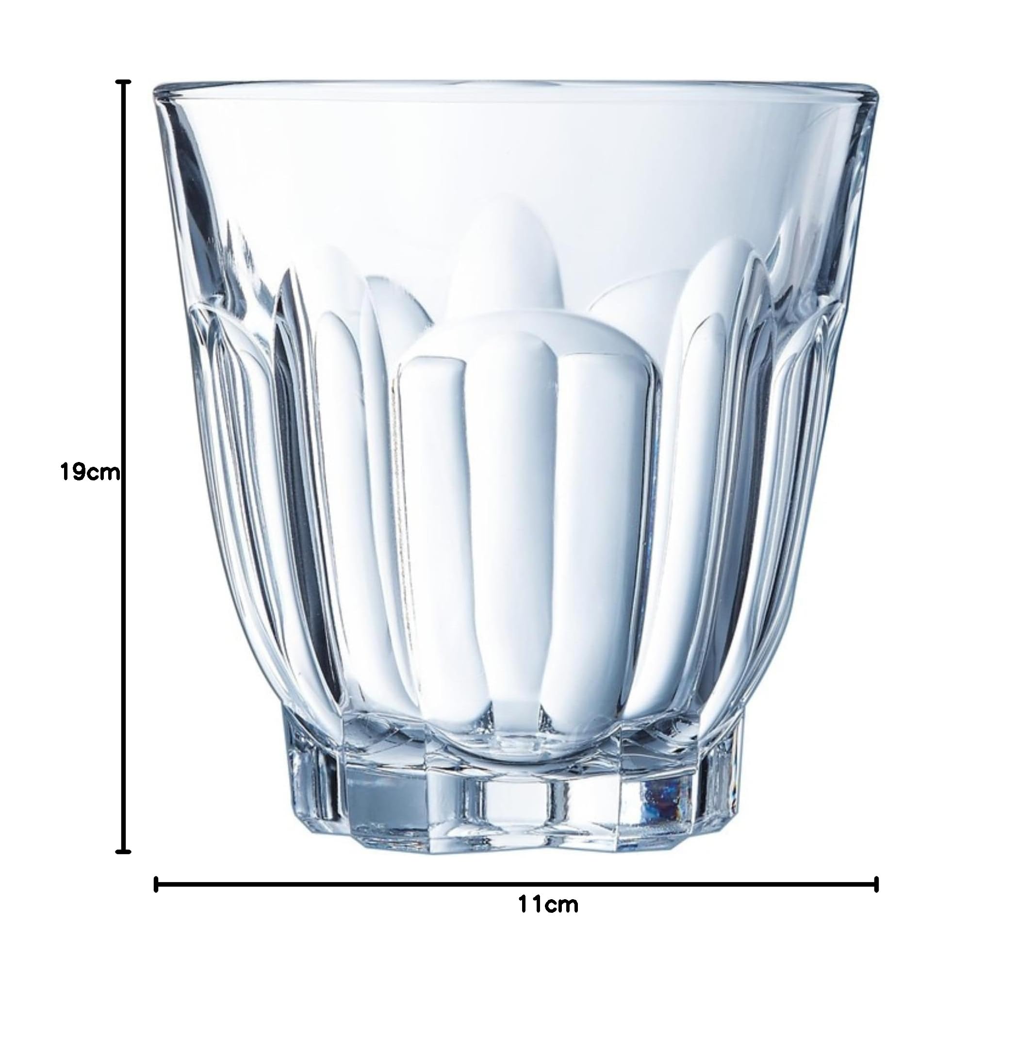 Luminarc Arcade - Set Di 6 Bicchieri Bassi 24 Cl - Bicchieri In Vetro Per Acqua E Soft Drink - Adatti Al Microonde - 2