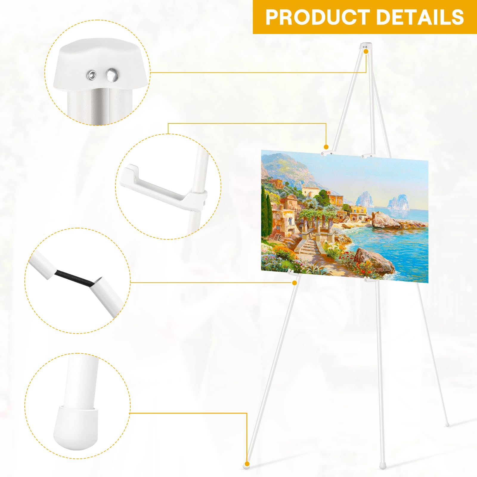 Chevalet Trépied Réglable Et Pliable, Chevalet Pour Affiche D'artiste De Mariage Chevalet De Sol Portable