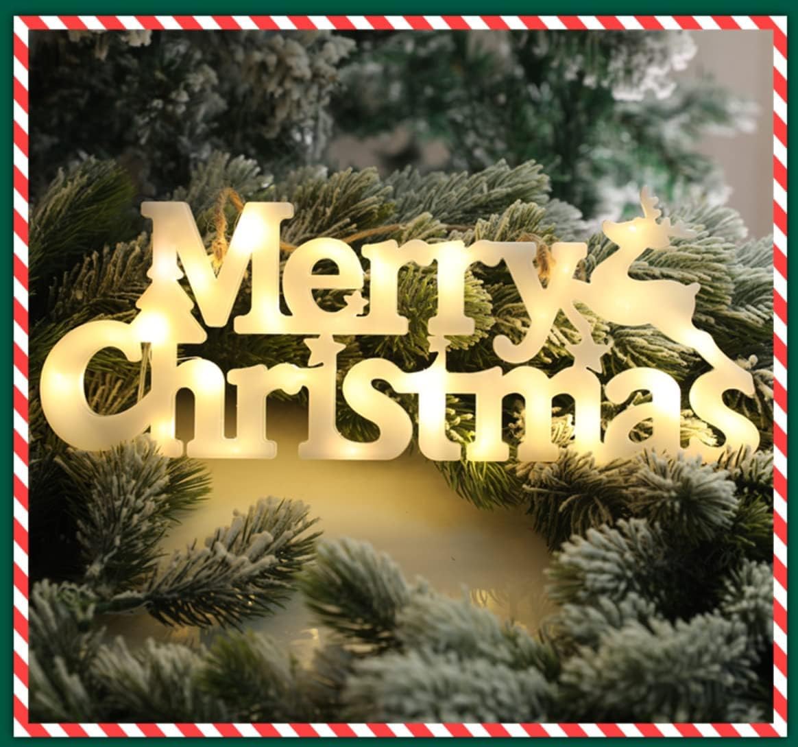 Amazon.co.jp: メリークリスマスプレート LED merry christmas