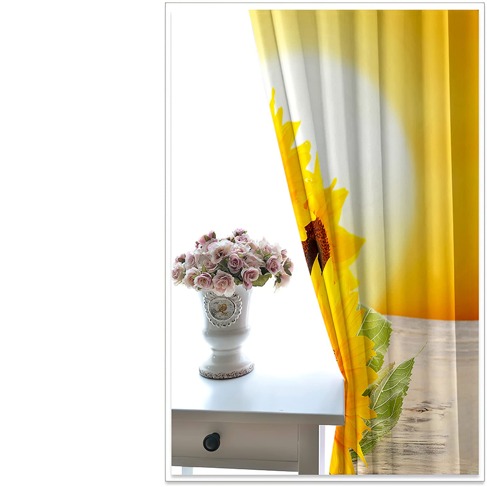 Vorhang Blickdicht Verdunklungsvorhänge Gardienen 2-SetBlume 150x166cm
