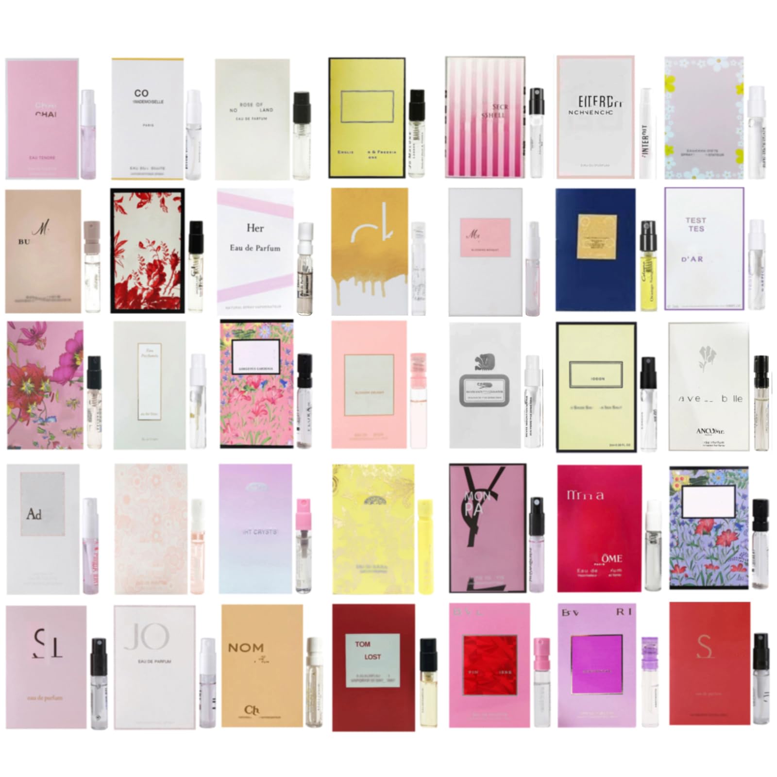 Vrears Perfume Samples for Women Designer Fragrance Samplers Set High End Womens Perfume Sampler Sets 20 Random Piece Travel Size Women's Fragrance Set Gift Vials Collection