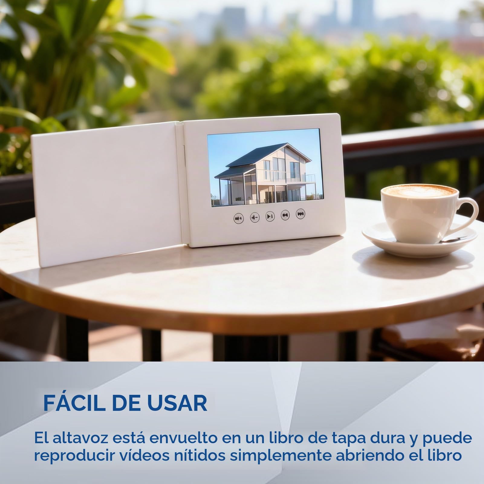 Tarjeta De Felicitación con Vídeo, Tarjeta con Visualización De Vídeo, álbum De Vídeos, Folleto De Vídeo, Libro De Vídeos De Boda para Aniversario, Navidad, Boda, Regalo De Cumpleaños(7in)