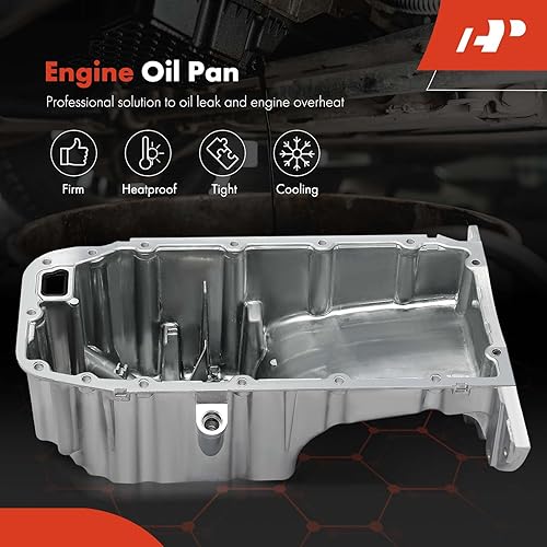 Miniatura 3 de A-Premium Cárter de aceite de motor con tapón de drenaje compatible con Chevrolet Aveo 2009-2011 1.6L, Aveo5 2009-2011 1.6L, Pontiac G3 2009-2010