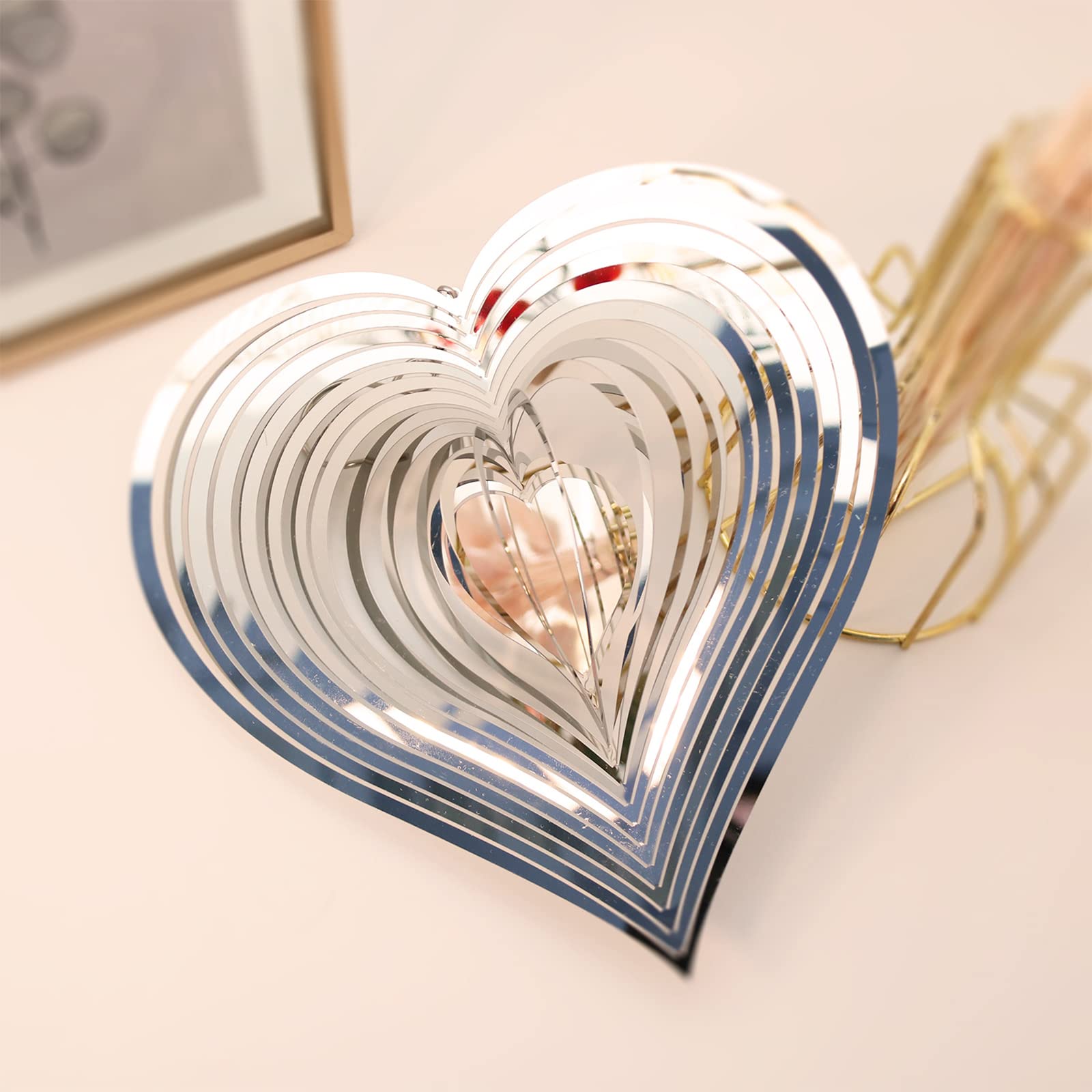 Scacciapensieri In Acciaio Inox A Forma Di Colibrì - Decorazione Per Esterni E Interni - Foto 8