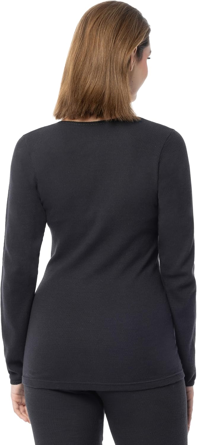 Indera Women's Combed Cotton Raschel Knit Thermal Underwear Top - Image 2