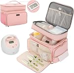 Sac de pompe à sein compatible avec Spectra S1/S2, Housse de transport pour pompe à double-couche avec tissu imperméable pour l'allaitement, sacs de stockage de lait portable au travail, voyage et extérieur, sac seulement