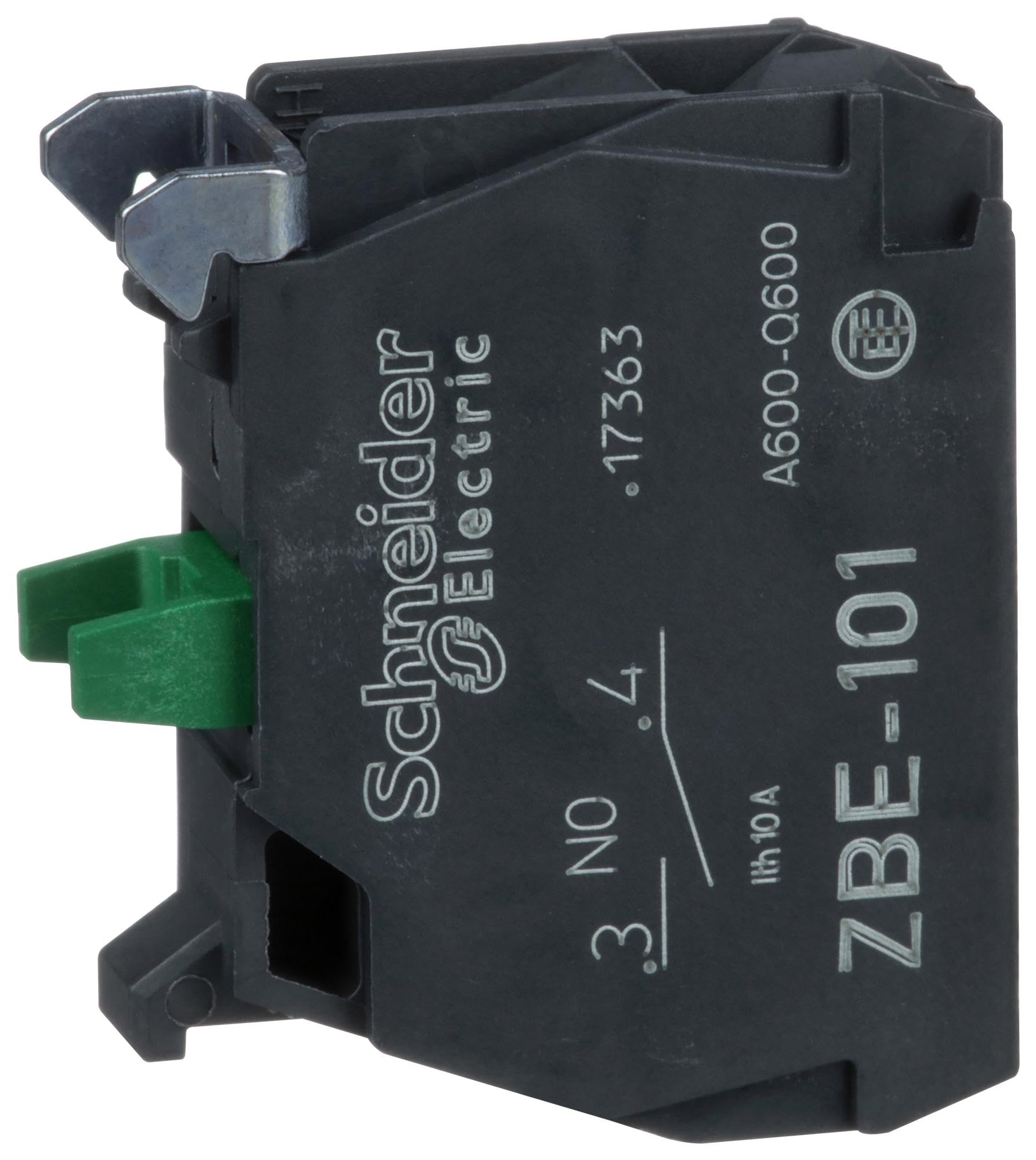 Schneider Electric, contact block with protected terminals, Harmony XB4, single contact, standard contact, captive screw clamp terminals, 1NO, ZBE101N-image-14