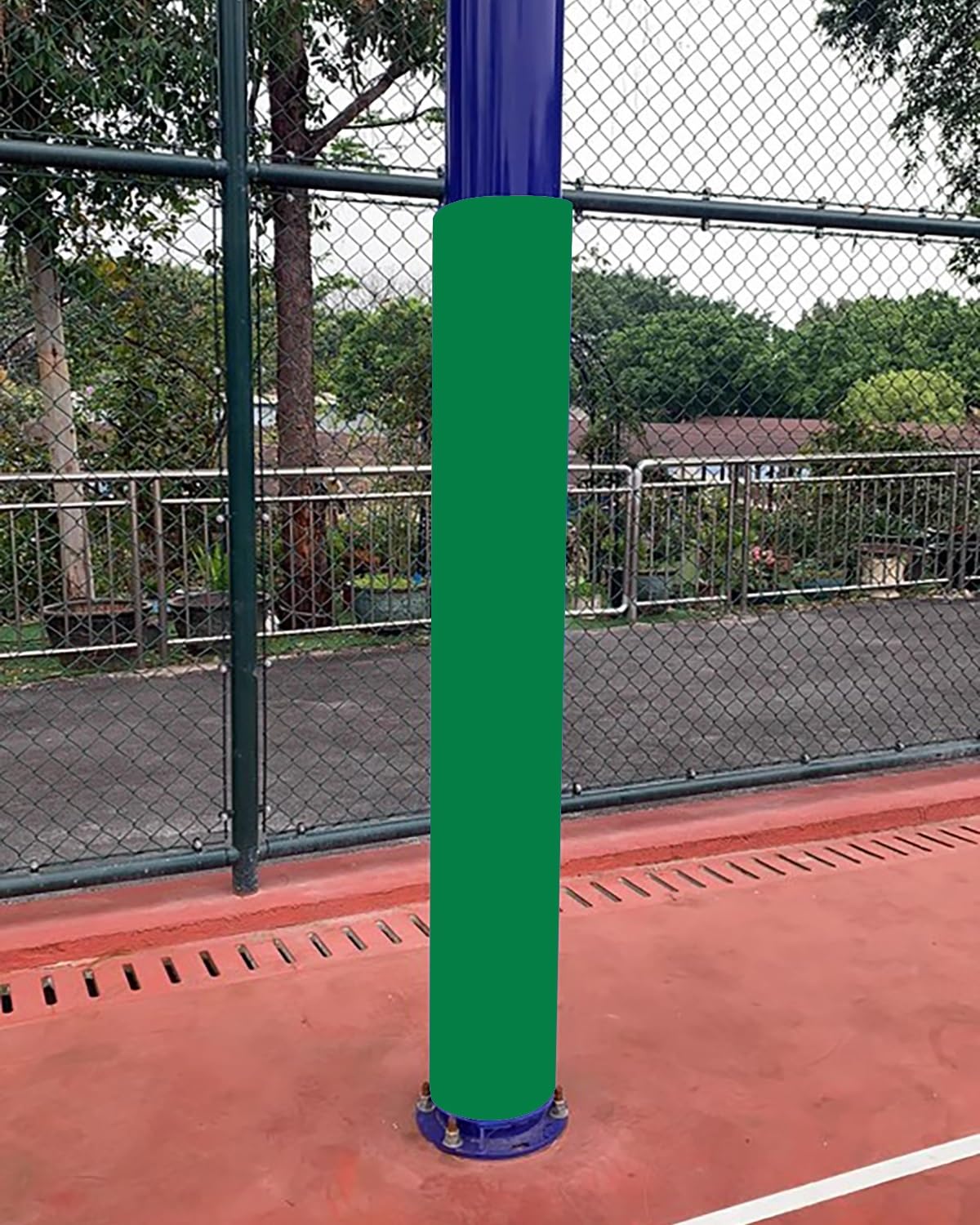 Elitix Wrap Around Basketball Pole Pad with Velcro Straps, Awning Poles Protective Padded for Garage Gym Playground Collision, Portable Round Pole Padding(Green,Dia 16.5cm(165mm))
