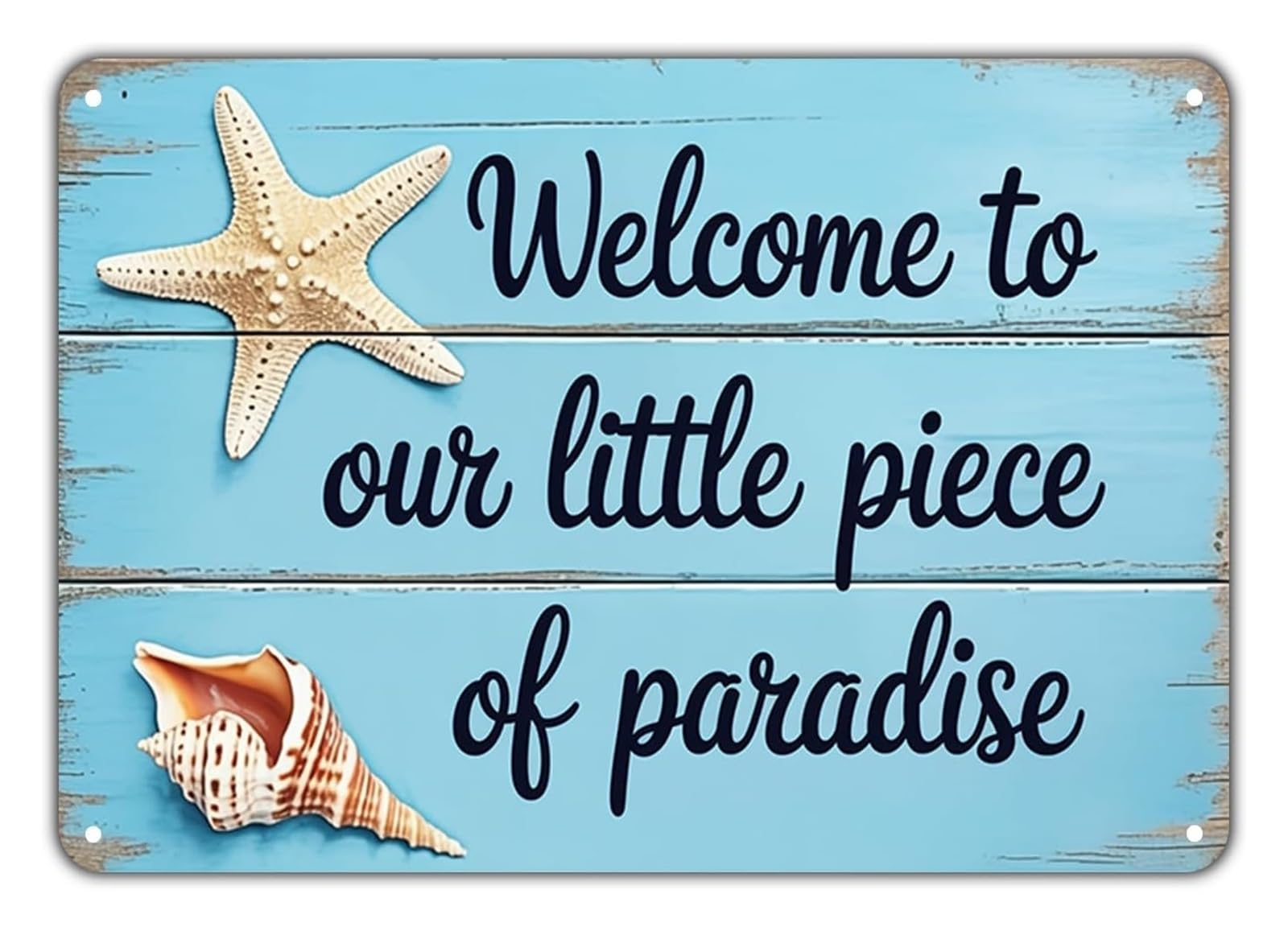 PKNVKZIDK Humorous Metal Tin Sign Welcome To Paradise Aloha Decor For Yard Garden Home Dorm Outdoor Room Wall Hanging 8 X 12 inch