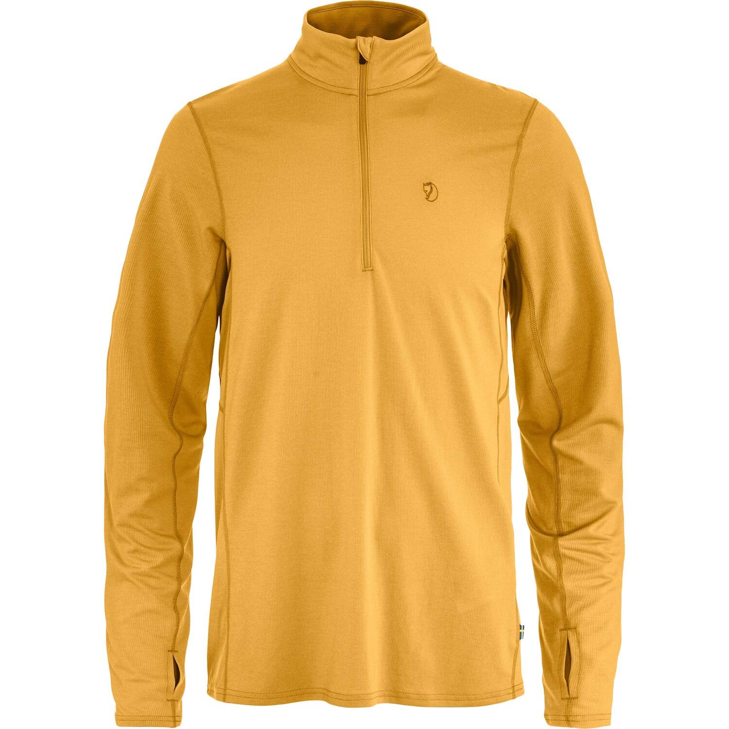 Fjällräven Męska koszulka Abisko Day Hike Half Zip T-Shirt, Ochre, XL