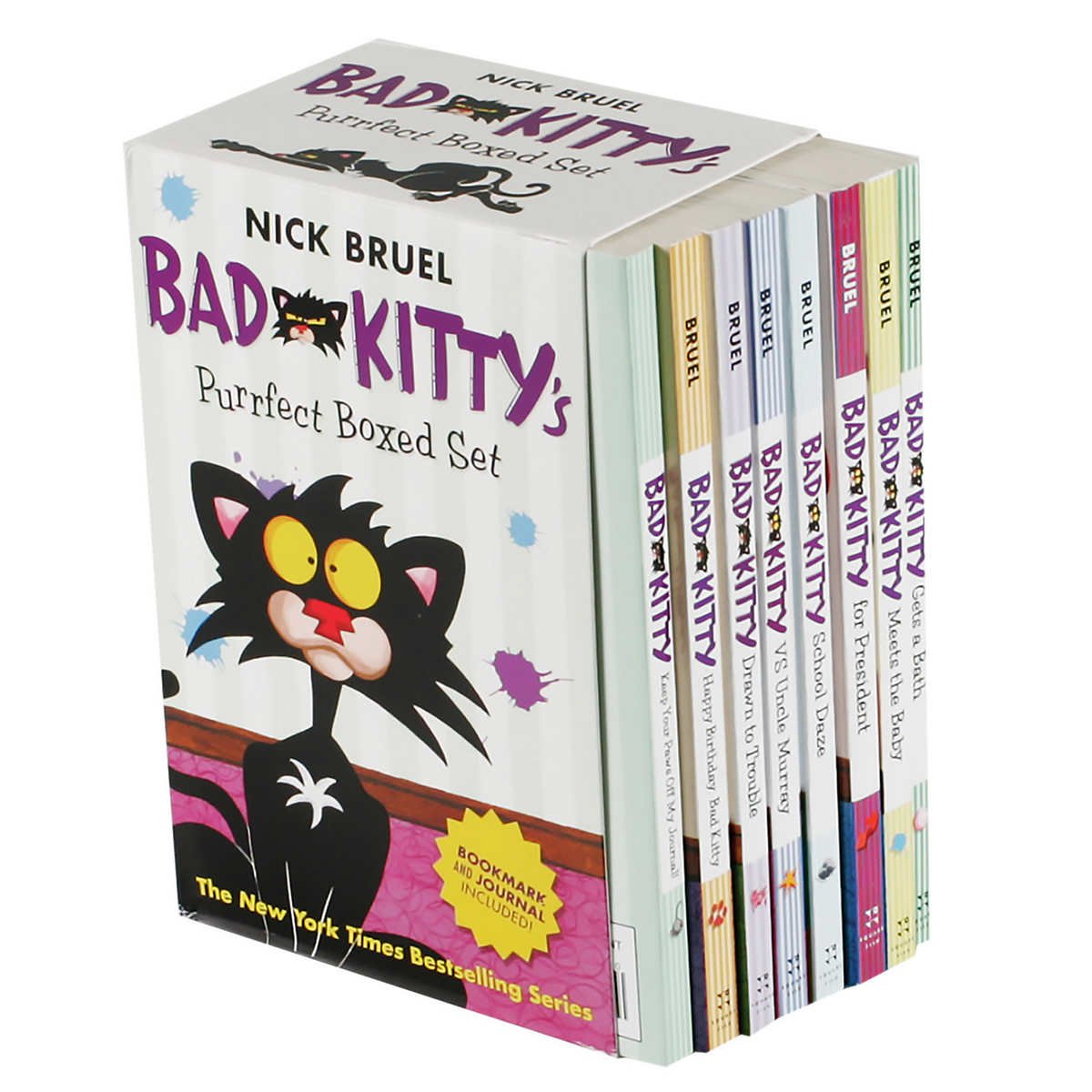 Square Fish Bad Kitty's Complete Purrfect Boxed Set Seven Chapter Books Plus the Bad Kitty Keep Your Paws Off My Journal Journal by Nick Bruel by Nick Bruel (2015-08-02)