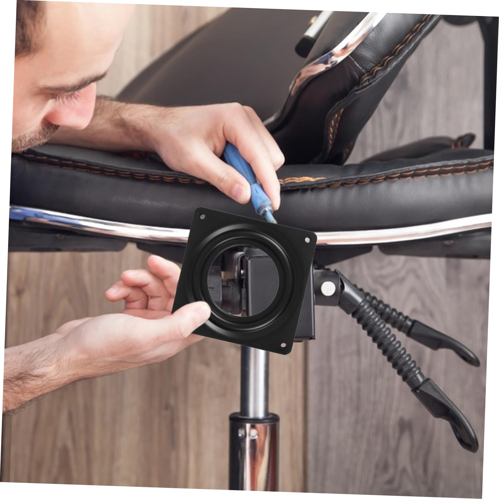 SOESFOUFU 360° Swivel Seat for Bar Stool Office Chair Parts Rotating Display Base Replacement Swivel Plate for Furniture