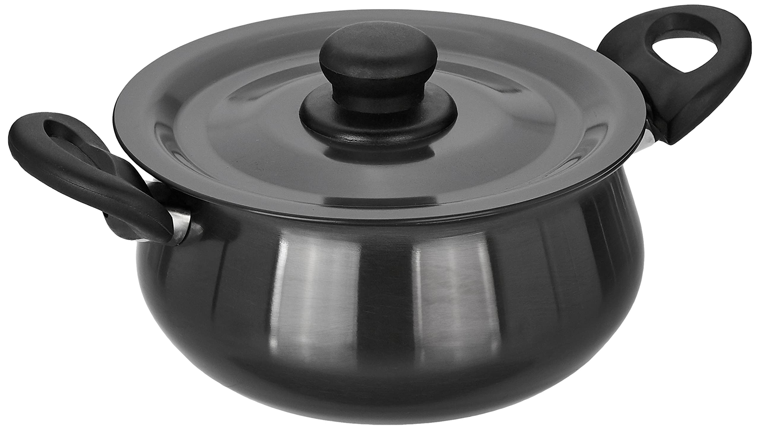 Amazon Brand - Solimo Aluminium Hard Anodized Handi With Lid, 2.5 Liter (Induction Bottom), Black-image-18