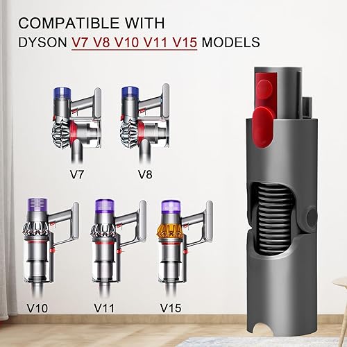 Miniatura 4 de Adaptador inferior para aspiradora Dyson V7 V8 V10 V11 V15 Aspiradora Adaptador superior de liberación rápida Herramienta de limpieza de bajo
