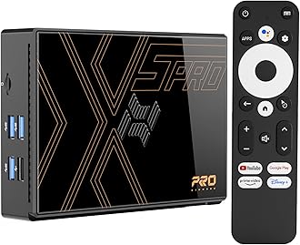 KinhankX5 PRO 8K Hard Drive Media Player,2025 Android TV Box,Android TV 12.0 OS,8GB RAM+64GB ROM,8K Ultra HD,WI-FI 6,BT 5.0,SATA USB 3.1,HDMI 2.1,AV1,Voice Remote,Dual Screen Display,RK3588S Chip