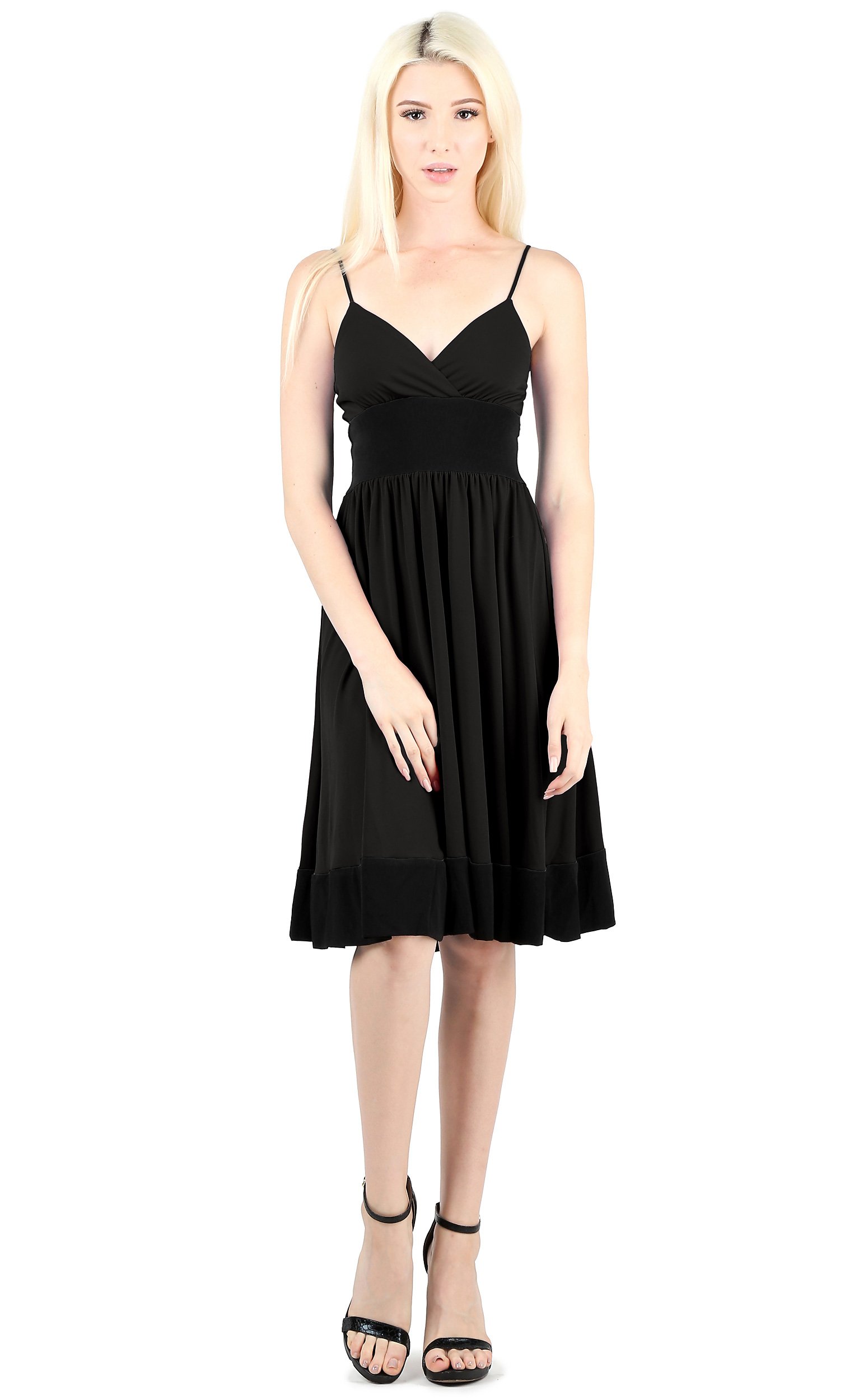 EVANESE Women's Sleeveless Empire Waist Fit and Flare A-Line Cocktail Dress