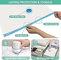 Vista 6 de Cozy Essential Bolsas de almacenamiento al vacío, bolsas ahorradoras de espacio, compresión para edredones y mantas, almohada, ropa de cama