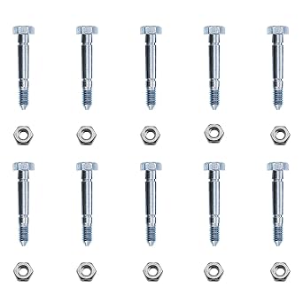 Mr Mower Parts Snow Blower Shear Pins Bolts Nuts 10 Pack Compatible with Ariens 51001500, 510015, AM122156, AM136890, 13865, 7091550, 91550, 3285-11, 828D, 924DE, 1032D, 1128DE, 1128DDE, 1332DDDE