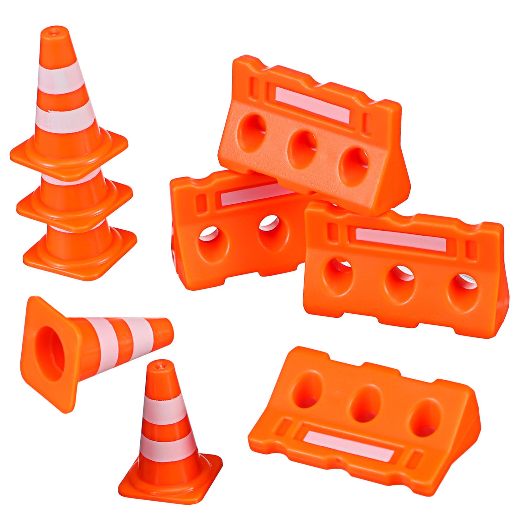 Jouet de Panneau de Signalisation Jouet pour Garçon et Filles en Plastique Orange, 24 Pièces, Éducatif et Créatif pour Apprentissage Sécurité Routière
