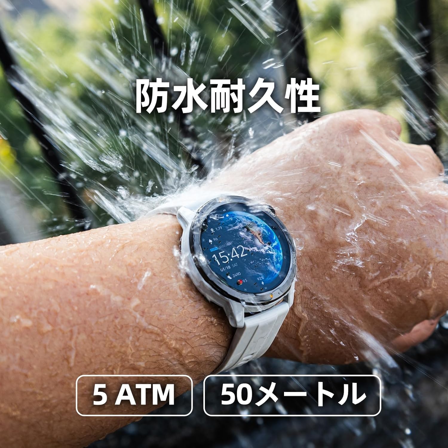 Amazon | AGM スマートウォッチGPS内蔵1.43インチAMOLED大画面 