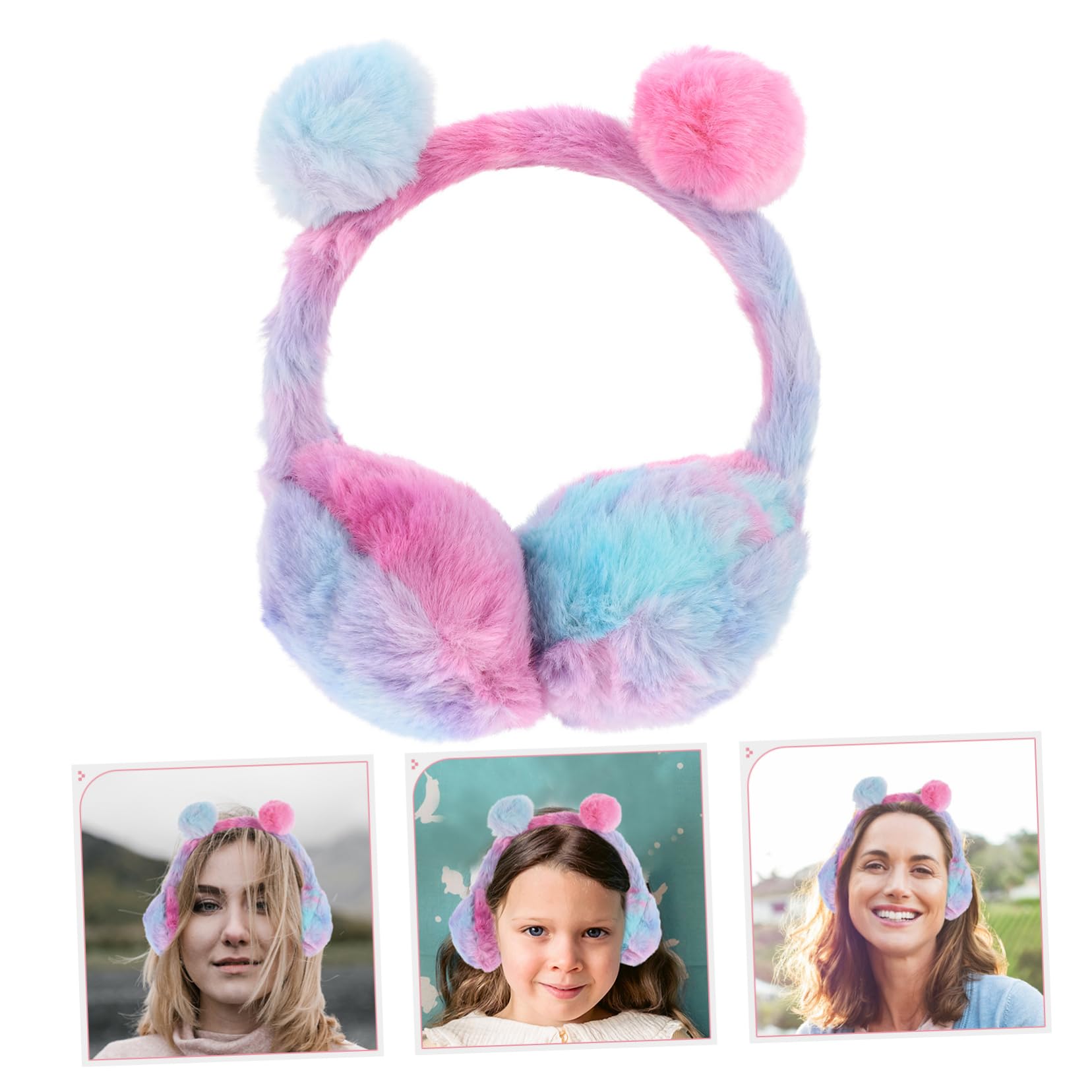 4pezzi Cuffie Peluche Per Paraorecchie Morbidi e Caldi Per Inverno Protezione Contro Freddo Design Carino Da Animale Accessorio Per Attività All Aperto e Uso Quotidiano
