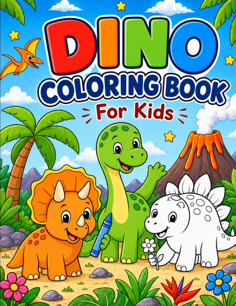 The colorful world of DINOSAURS - 31 cute images: Fun for every age