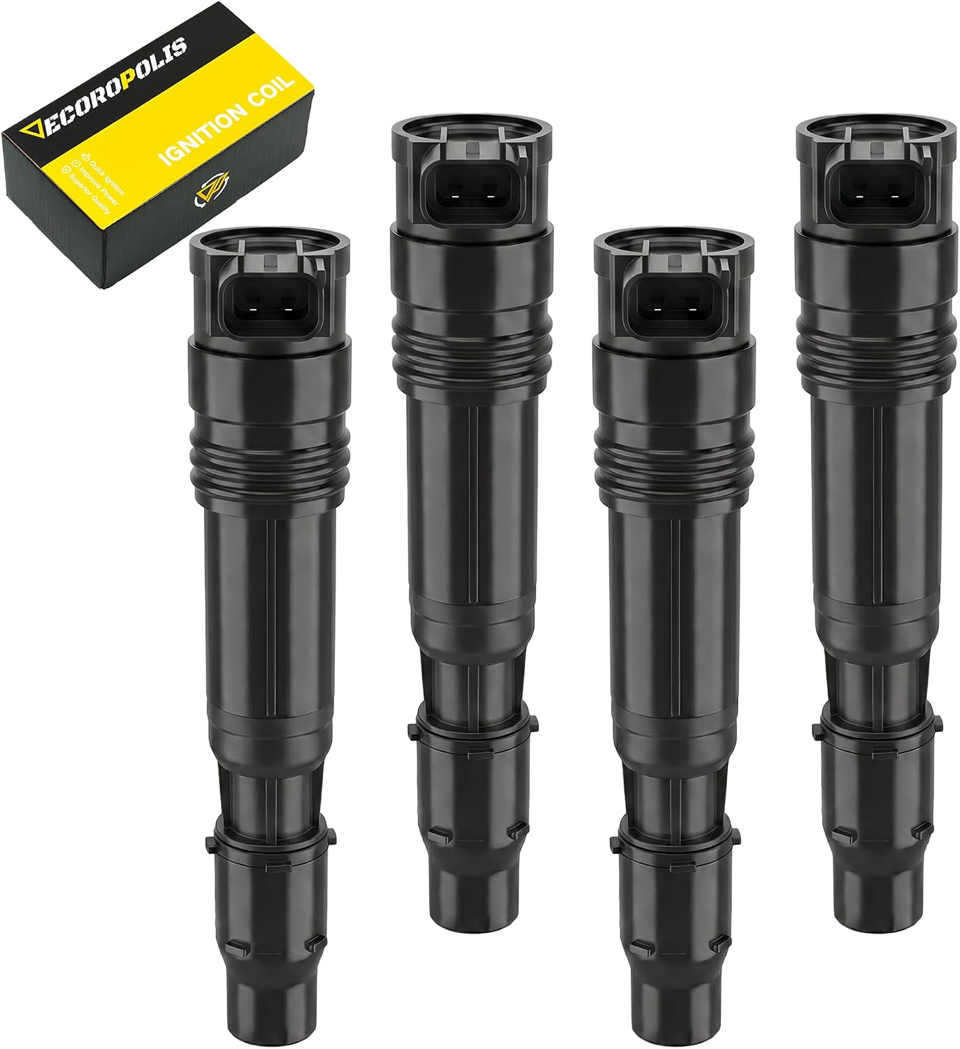 Ignition Coil Pack 4 Pcs 30700-MBW-611 Replacement For Honda CBR600F4 1999-2000 CBR600F4i 2001-2006 CBR929RR 2000-2001 CBR954RR 2002-2003