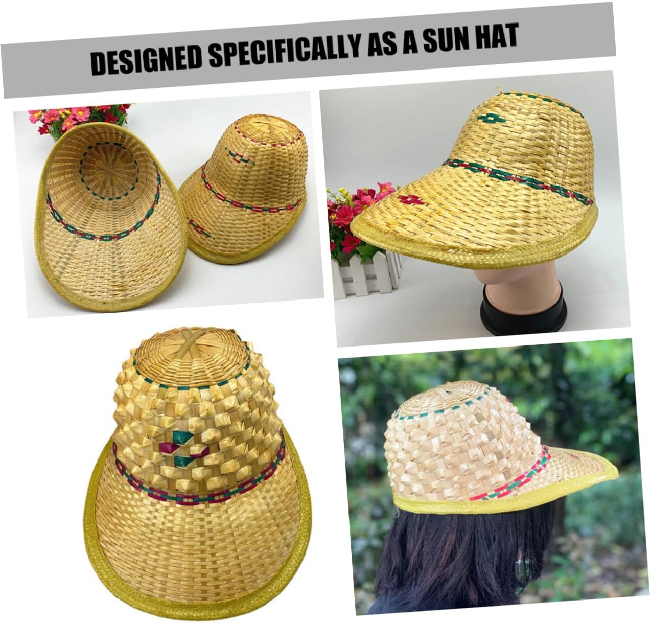 Unisex Performance Hat with Protection Handwoven for Outdoor Activities for Beach Park Fishing and