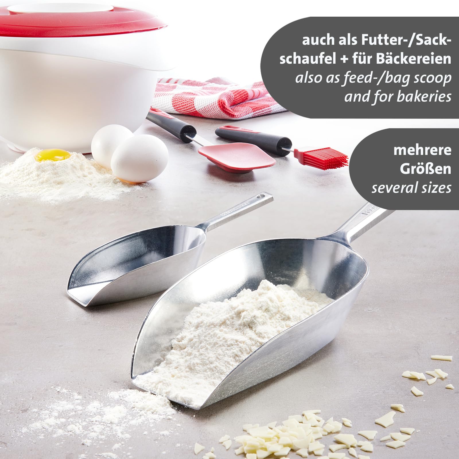 Westmark Cucharas domésticas "Hygia" – 3 prácticas cucharas para la dosificación limpia de ingredientes secos como azúcar y especias o alimentos para animales y dulces – 2,58 litros