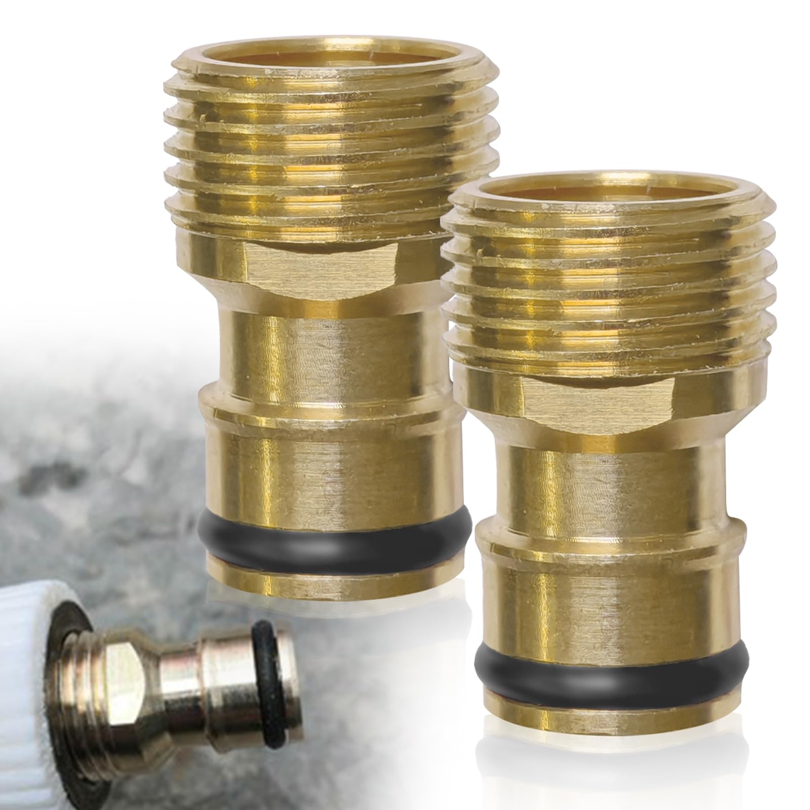 ZoeTekway 2 Stück Schlauchverbinder Gartenschlauch Kupplung Wasserhahn Nippel Schlauchanschluss G1/2 Außengewinde für Wasserhahn Adapter Gartenschlauch
