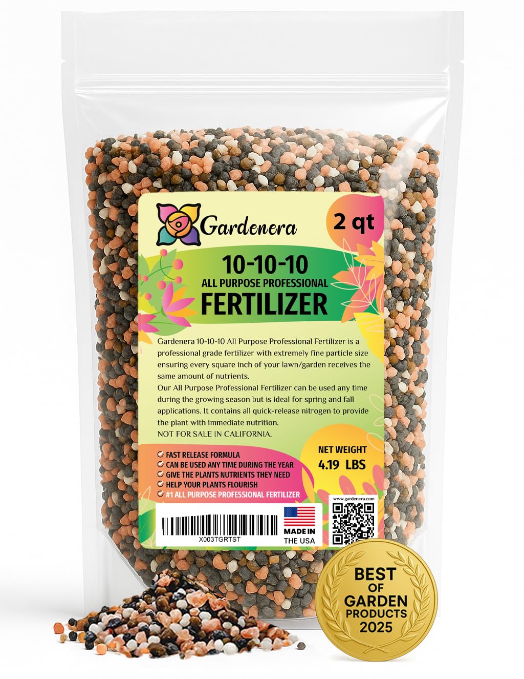 𝐁𝐄𝐒𝐓𝐒𝐄𝐋𝐋𝐄𝐑 10-10-10 Plant Fertilizer Slow Release | 10 10 10 All Purpose Fertilizer for Fruit Trees, Evergreens, Vegetables, Arborvitae, Fig