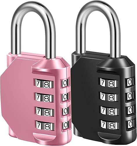 Fayleeko Cerradura de combinación, candado de 4 dígitos para la escuela, gimnasio, casillero deportivo, valla, caja de herramientas, estuche,