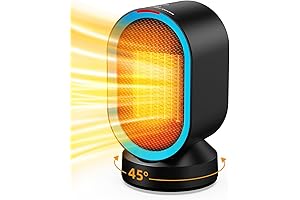 TABYIK Oscillating Portable Space Heater, Black (Black)