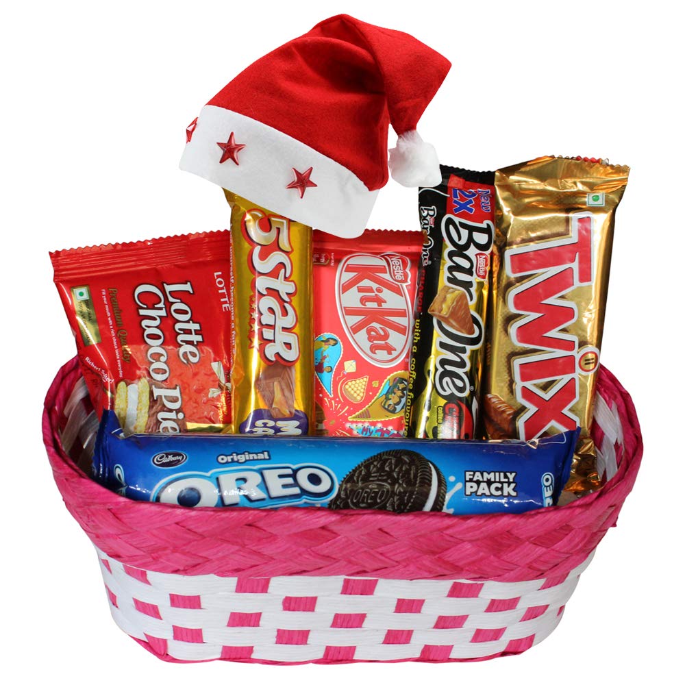 SFU E Com Delicious Chocolates With Biscuit Gift | Chirstmas Chocolate Gift Hamper | Christmas Cap With Chocolates | Christmas Chocolate Gift Combo | 077