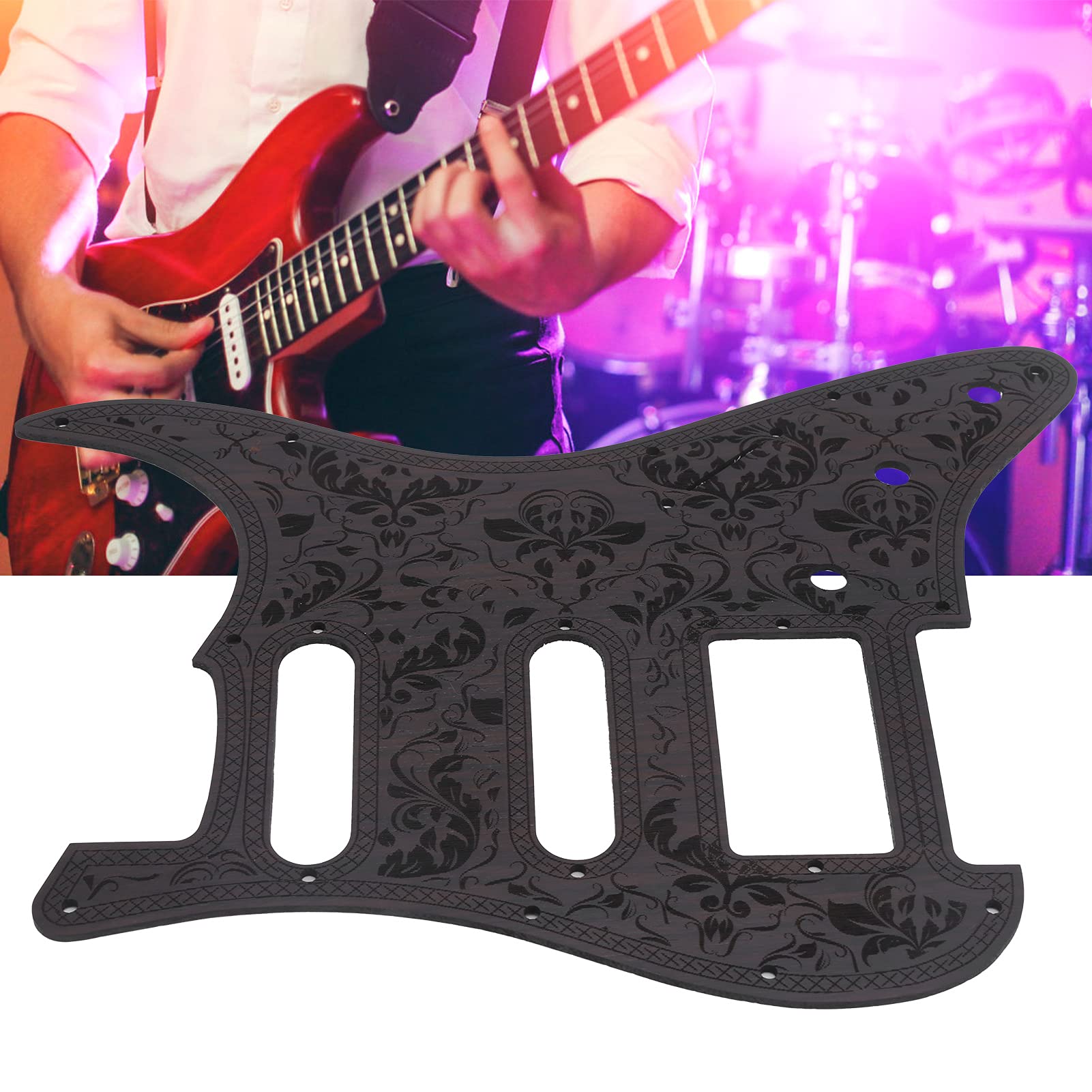 Pickguard do gitary elektrycznej z palisandru 11 otworów na śruby wymienna płyta tylna płyta chroniąca przed zarysowaniem do dekoracji zabezpieczającej gitarę elektryczną i basową